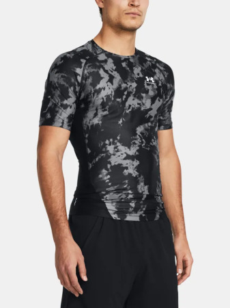 Pánské kompresní triko Under Armour HG IsoChill Prtd SS - černé