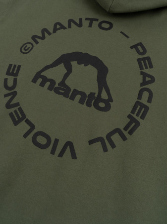 MANTO Pánska mikina LABEL 25 OVERSIZE - zelená