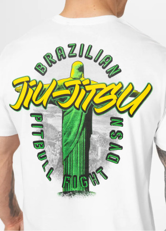 PitBull West Coast Pánské tričko  PITBULL BJJ FIGHT DVSN - bílé