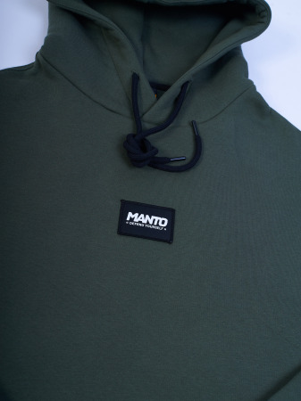 MANTO Pánska mikina LABEL OVERSIZE - zelená