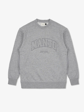 MANTO Pánska mikina crewneck VARSITY - šedá