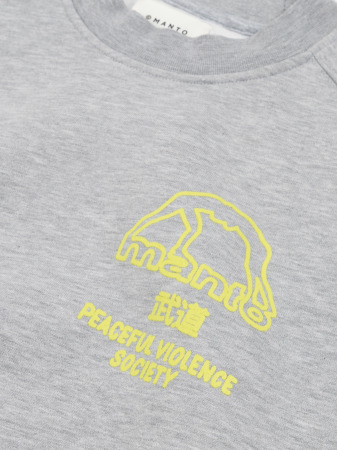 MANTO Pánska mikina crewneck SOCIETY - šedá