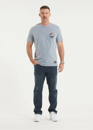 PitBull West Coast Triko Denim Washed OCEANSIDE - modré