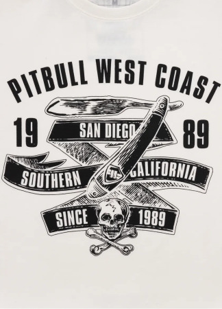 PitBull West Coast Triko OLDSCHOOL RAZOR - bílé