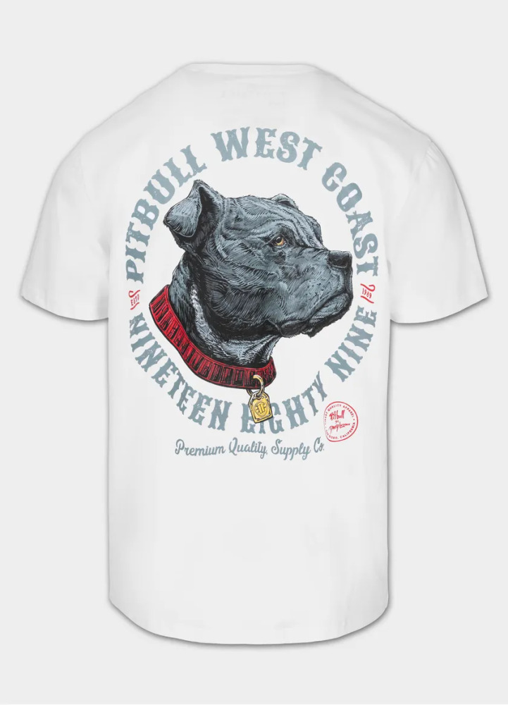 PitBull West Coast Triko STRENGTH & RESPECT - bílé