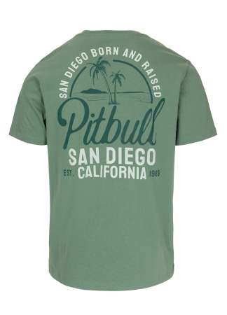 PitBull West Coast Tričko SAN DIEGO BORN - zelené