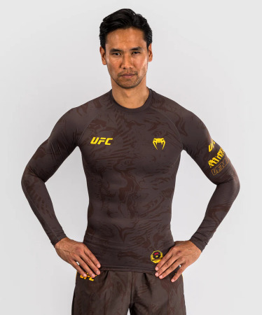 Rashguard VENUM UFC Fusion by Venum Fight Week Dl. rukáv - hnědý