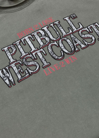 PitBull West Coast Triko Ace Of Spades 190 Denim Washed - zelené