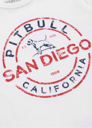 PitBull West Coast Triko SAN DIEGO INS. - bílé