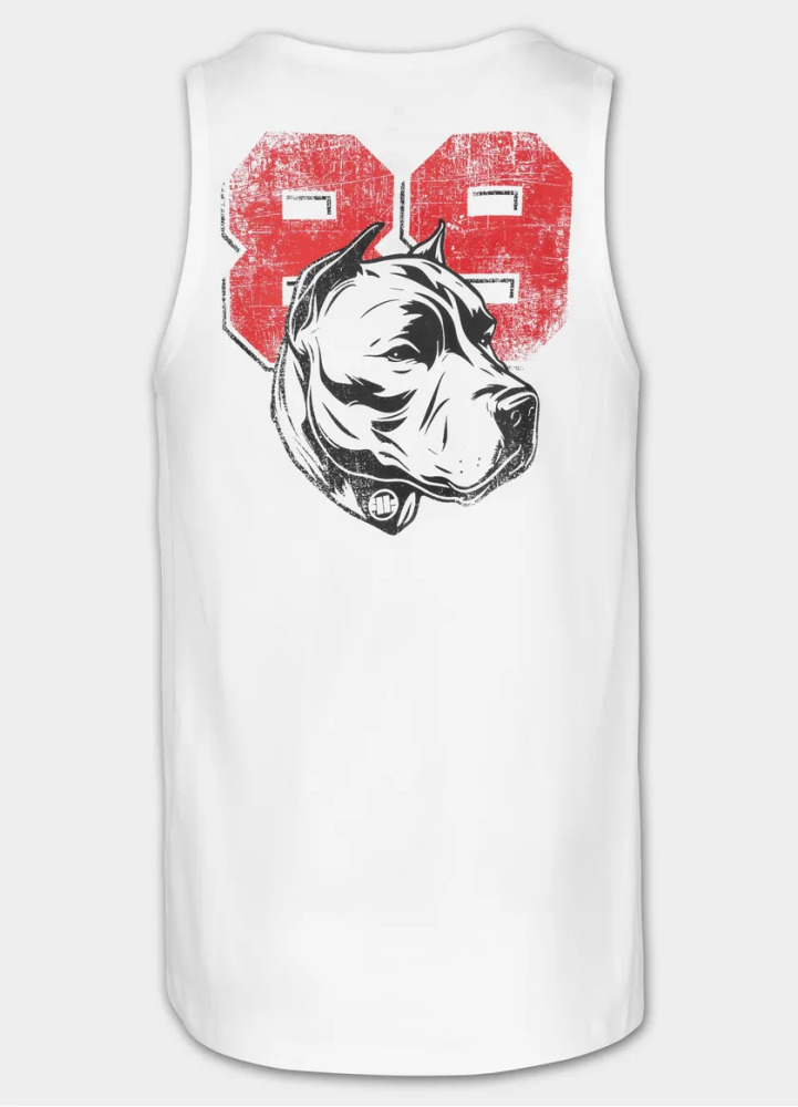 Pitbull West coast Pánské tílko Dog 89 - bílé