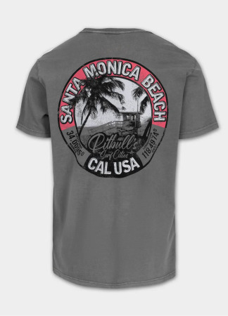 PitBull West Coast Triko Denim Washed OCEANSIDE - šedé