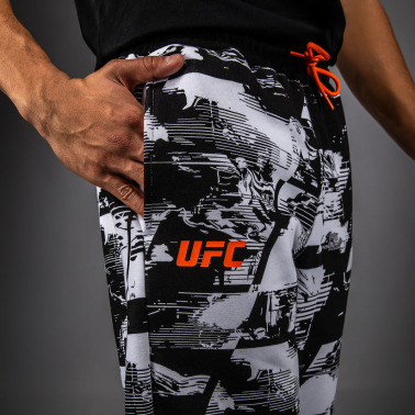 Pánské tepláky UFC Zenith by Venum Authentic Fight Week - bílo/černé