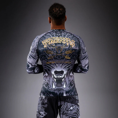 Rashguard VENUM Dl. rukáv Wolf Atak - černo/šedý