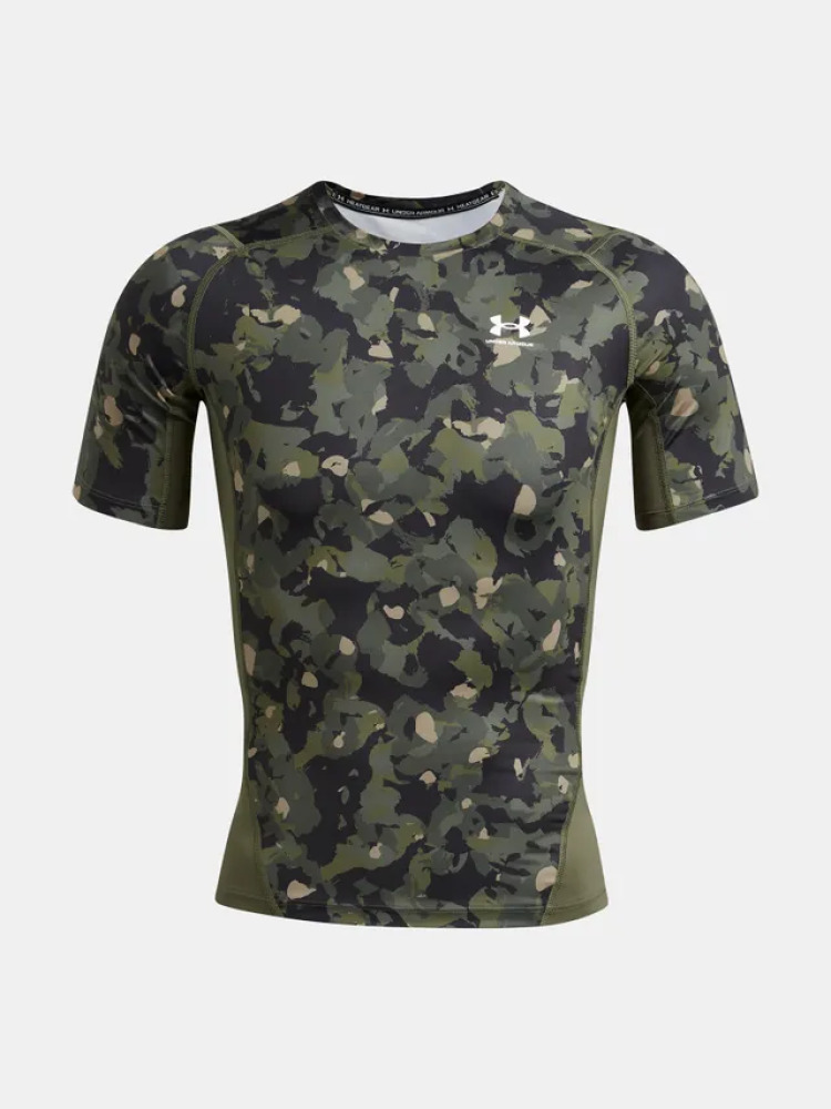 Pánské kompresní triko Under Armour Printed SS - zelené
