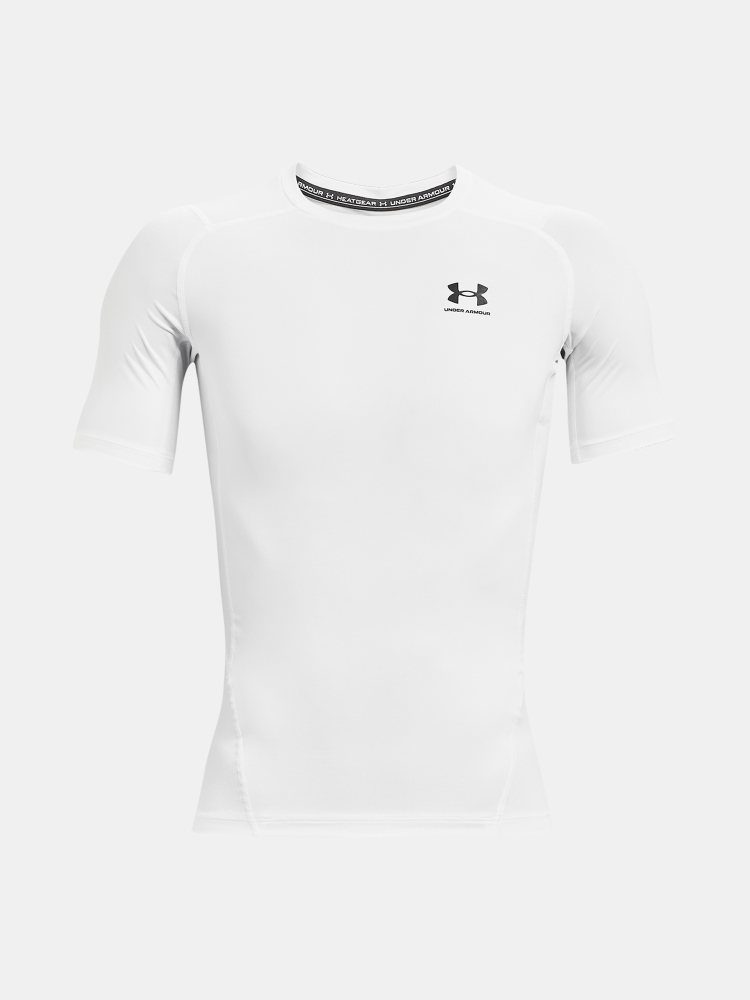 Pánské kompresní triko Under Armour HG Armour Comp SS - bílé