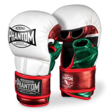 MMA Rukavice na Sparring PHANTOM Mexico - bílo/zeleno/červené