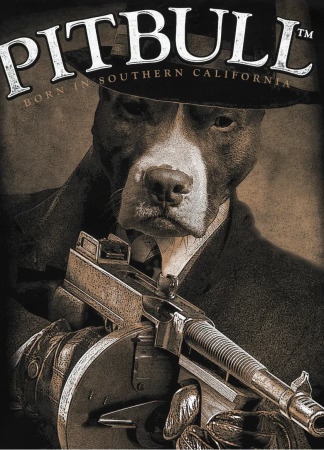 PitBull West Coast Triko TOMMY GUN - černé