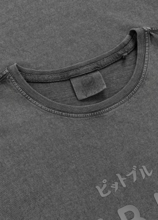 PitBull West Coast Triko Denim Washed MT FUJI - šedé