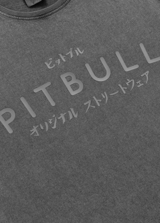 PitBull West Coast Triko Denim Washed MT FUJI - šedé