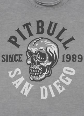 PitBull West Coast Triko SKULL LOGO - šedé