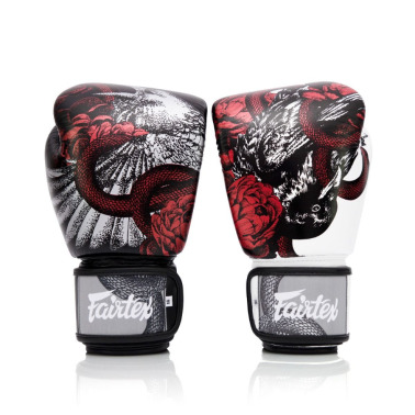 Boxerské rukavice Fairtex The Beauty of Survival BGV24 černé + obal zdarma