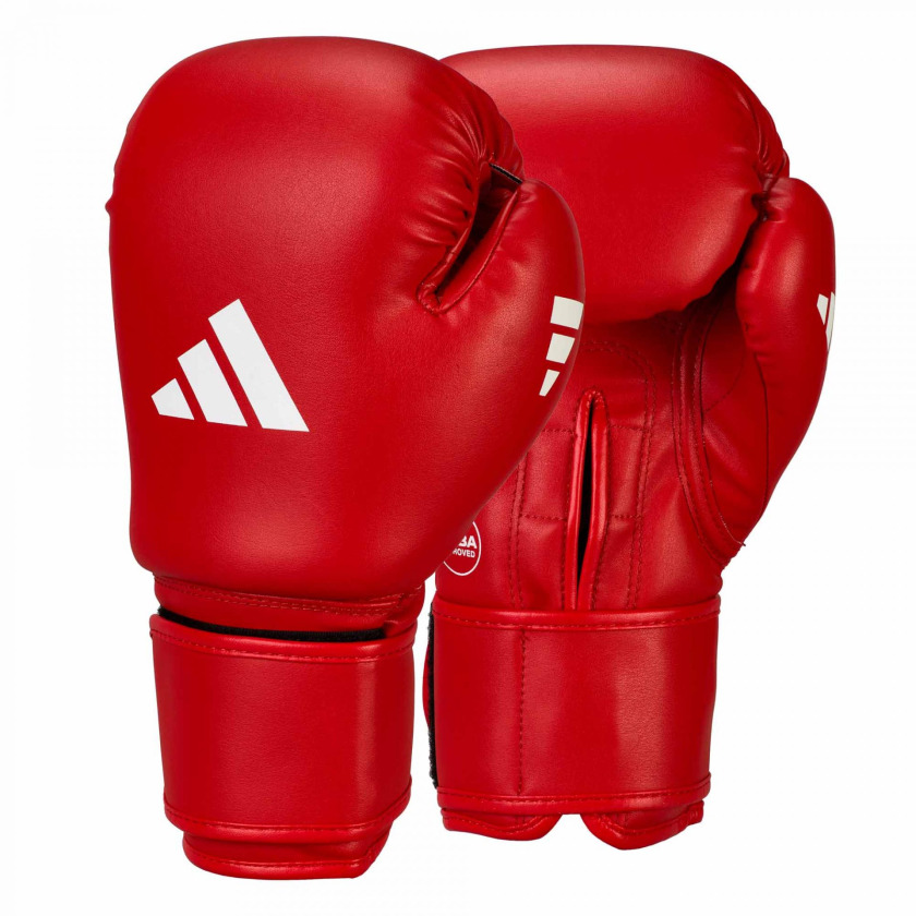 Boxerské rukavice Adidas IBA Cactus kůže - červené