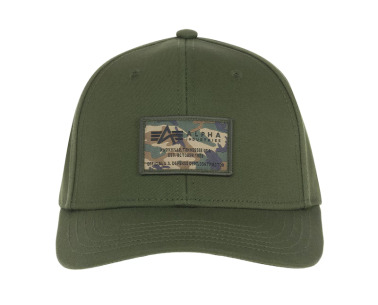 Alpha Industries Kšiltovka CREW CAMO - tmavě zelená