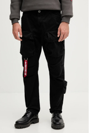 Alpha Industries Bavlněné kalhoty Tactital - černé