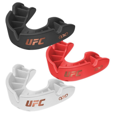 Dětský Chránič zubů Opro Bronze UFC junior - červeno/bronzový