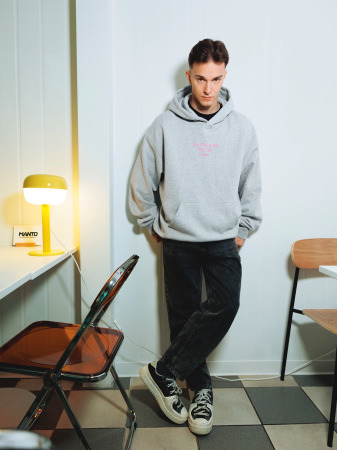 MANTO Pánska mikina BALACLAVA OVERSIZE - šedá