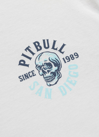 PitBull West Coast Triko SKULL SURF - bílé