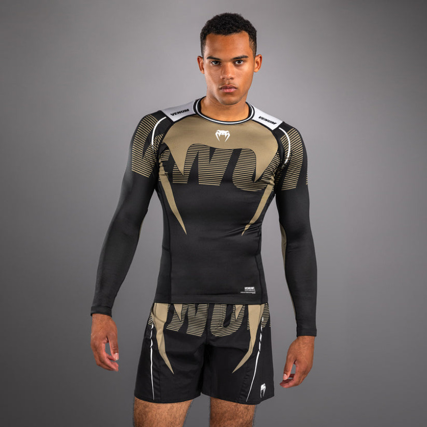 Rashguard VENUM Adrenaline Dl. rukávem - černo/sand