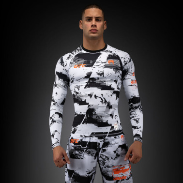 Rashguard VENUM UFC Zenith by Venum Authentic Fight Week Dl. rukáv - bílo/černý