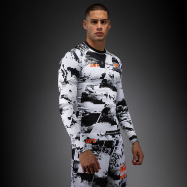 Rashguard VENUM UFC Zenith by Venum Authentic Fight Week Dl. rukáv - bílo/černý