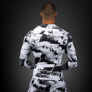 Rashguard VENUM UFC Zenith by Venum Authentic Fight Week Dl. rukáv - bílo/černý