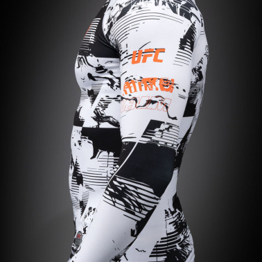 Rashguard VENUM UFC Zenith by Venum Authentic Fight Week Dl. rukáv - bílo/černý