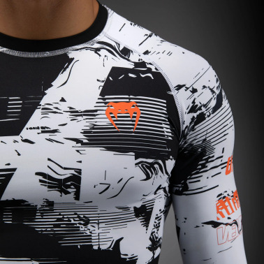 Rashguard VENUM UFC Zenith by Venum Authentic Fight Week Dl. rukáv - bílo/černý