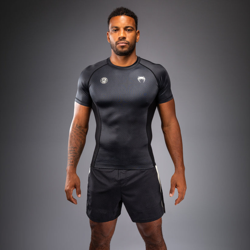 Rashguard VENUM Kr. rukáv x Roger Gracie Academy - černý