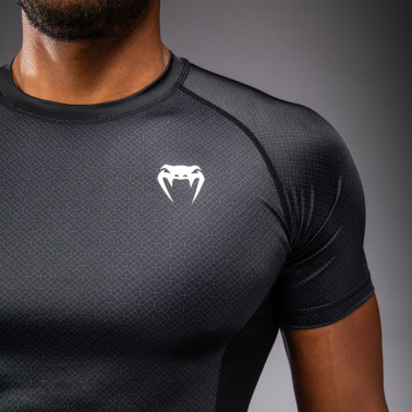 Rashguard VENUM Kr. rukáv x Roger Gracie Academy - černý