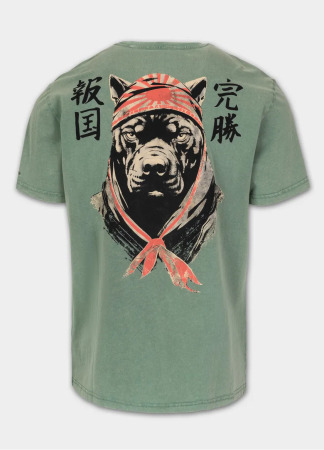 PitBull West Coast Triko Bravery 190 Denim Washed - zelené