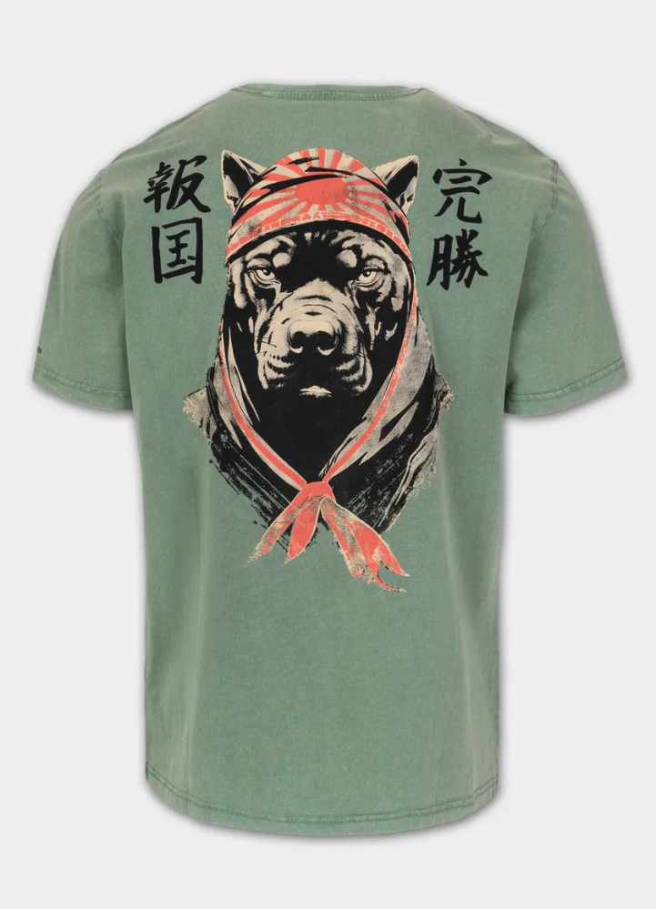 PitBull West Coast Triko Bravery 190 Denim Washed - zelené