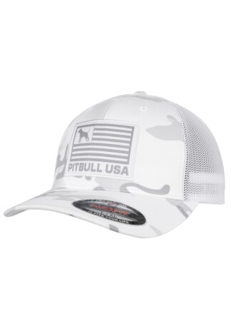 PitBull West Coast Kšiltovka Full Cap Mesh USA - bílá