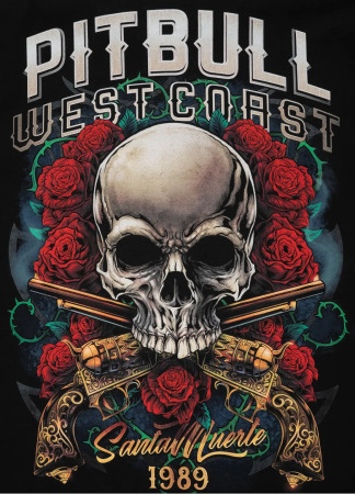 PitBull West Coast Triko SANTA MUERTE - černé