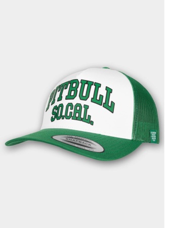 PitBull West Coast Kšiltovka snapback SO CAL retro Trucker - bílo/zelená