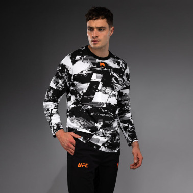 Pánské triko VENUM UFC Zenith by Venum Authentic Fight Week DL.rukáv. - bílo/černé