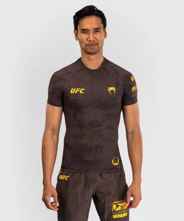 Rashguard VENUM UFC Fusion by Venum Fight Week Kr. rukáv - hnědý